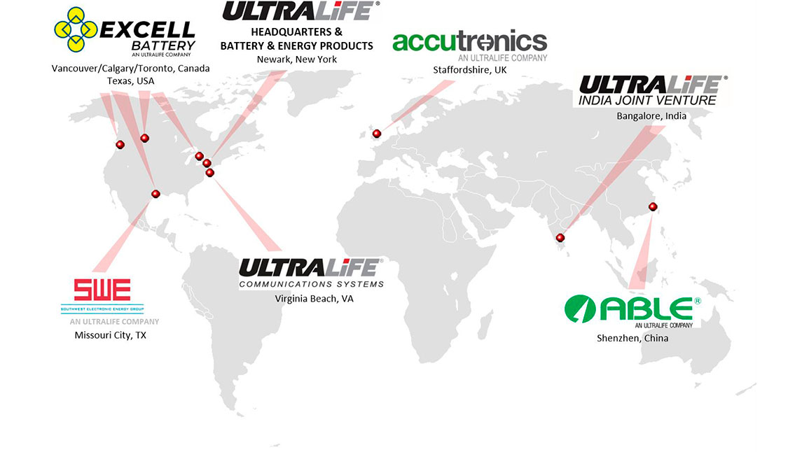 Ultralife Locations WorldWide